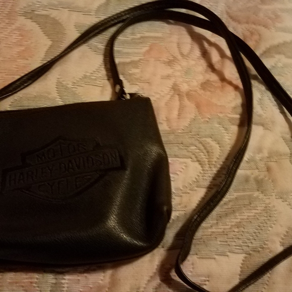 HarleyDavidson Bags Harleydavidson Small Black Leather Bag Poshmark